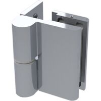 Duschwand Scharnier 8410N HS 90° Glas-Wand, rechts, Zamak verchromt poliert