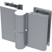 Duschtür Scharnier 8411N 180 Grad Glas-Glas rechts, Zamak verchromt poliert