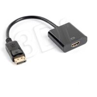 LANBERG DISPLAYPORT STECKER AUF HDMI BUCHSE ADAPTER AD-0009-BK - AUFLÖSUNG BIS ZU 1920X1200 - 20CM KABEL
