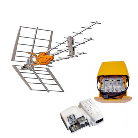 Antenne UHF intelligente LTE700 – Réception TNT optimisée (C.21 - C.48) – Alimentation 24V – Amplificateur de mât intégré – Televes