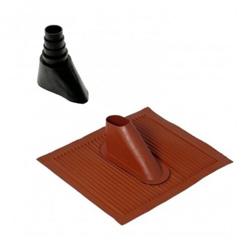 Tuile malléable en aluminium - TRIAX - Rouge brique - Ruban vulcanisant - Mât Ø 30 à 50 mm