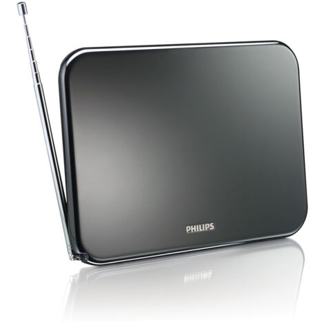 Philips – Antenne TV numérique intérieure 42 dB – Ultra plate avec filtration bruit – Réception optimale pour TV et radio (1/6)