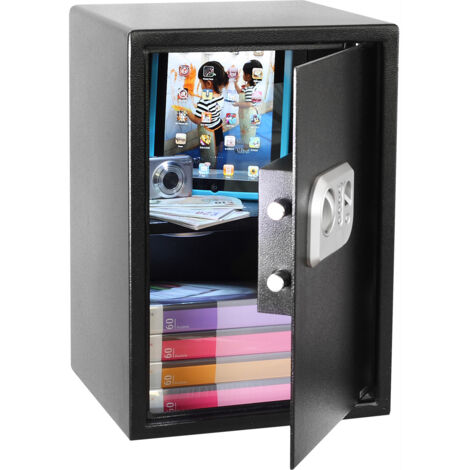 Coffre-fort de sécurité en acier ST-50 FP, 42.5L Ouverture empreinte digitale et/ou digicode (1/4)