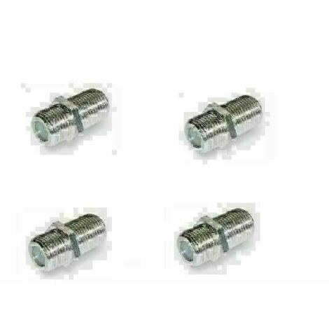 4 x RACCORD F A VISSER FEMELLE / FEMELLE TV TNT SATELLITE CABLE HD ME