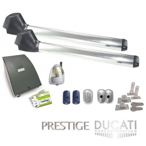 Kit Motorisation Portail Automatisme Ducati Home Automation EVO 748 - Pour portail à 2 vantaux battants maxi 4m 350kg chaque vantail (1/5)