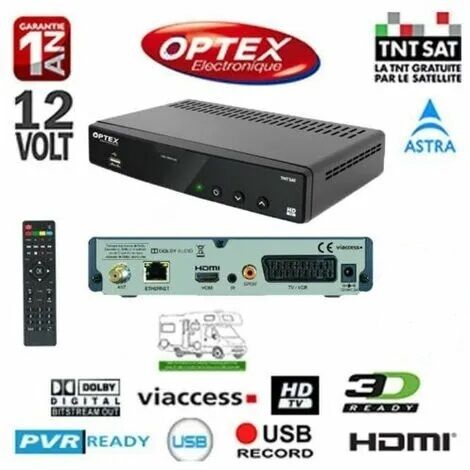 RECEPTEUR NUMERIQUE S.C TNTSAT HD OPTEX ORS9989-HD TNTSAT - 12 VOLTS (1/3)