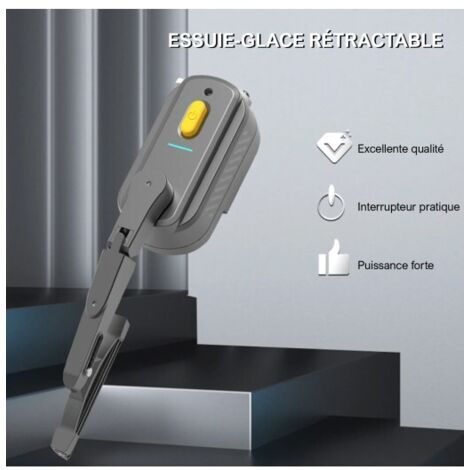 Essuie-glace aste pour casque de moto 1200 mAh, essuie-glace étanche universel, compatible avec la plupart des visières (1/5)