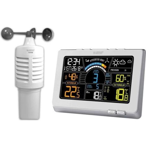 STATION METEO PRO COULEUR WIFI ANEMOMETRE/PLUVIOMETRE EXTERIEURE + Souris porsche sans fil