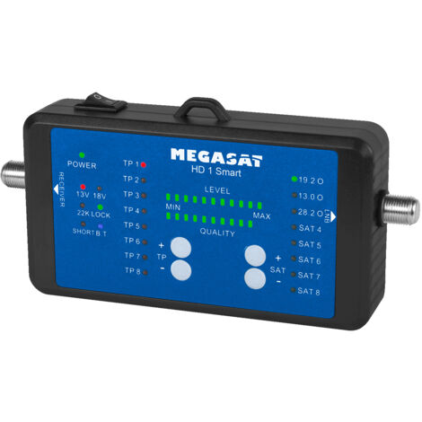 Mesureur de champ, Appareil de mesure par Satellite HD 1 Smart - DVB-S / DVB-S2, OLED, Powerbank incluse, Bluetooth