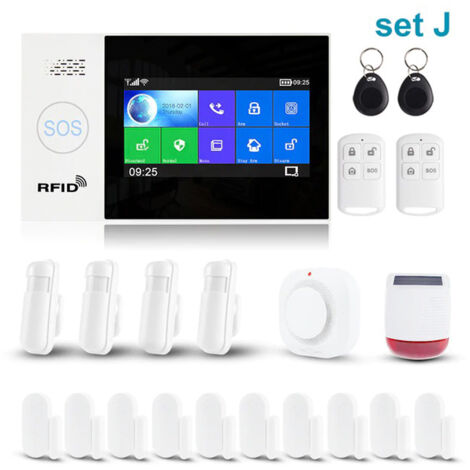 Système d'alarme de sécurité domestique intelligent Tuya SET J – Wifi, GSM, Kit Anti-Cambriolage avec Ecran tactile, App Mobile, Contrôle à Distance (1/5)