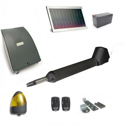 Kit de motorisation de portail solaire – Vérin télescopique 12V DC – Pour portail 1 vantail maxi 2,2m 200kg – Installation rapide – ME - SW3000 (1/5)