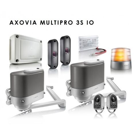 Kit de motorisation de portail battant 300kg – Ouverture en 15s à 90° – Moteurs à bras AXOVIA MULTIPRO 3S – Installation facile – ME