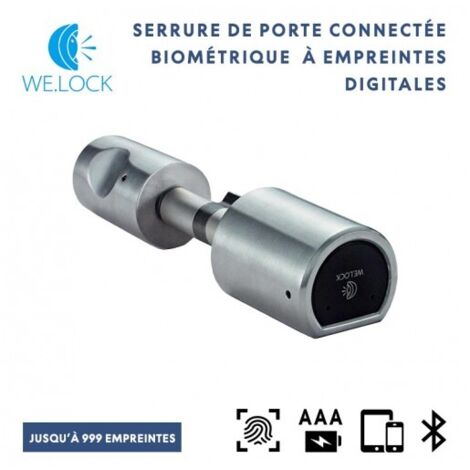Serrure de Porte Connectée We.Lock Biométrique à 999 Empreintes Digitales avec Ouverture Bluetooth + Application iOS Android (1/5)