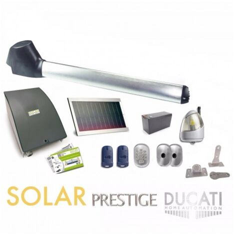 Kit Motorisation Portail Solaire Ducati Home Automation EVO 748 SOLAR MONO - Pour portail à 1 vantail battant maxi 4 m 350 kg