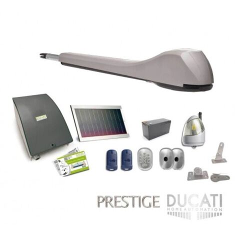 Kit Motorisation Portail Solaire Ducati Home Automation EVE 948T SOLAR MONO - pour portails à 1 vantail à battantes maxi 5m 500kg (1/5)