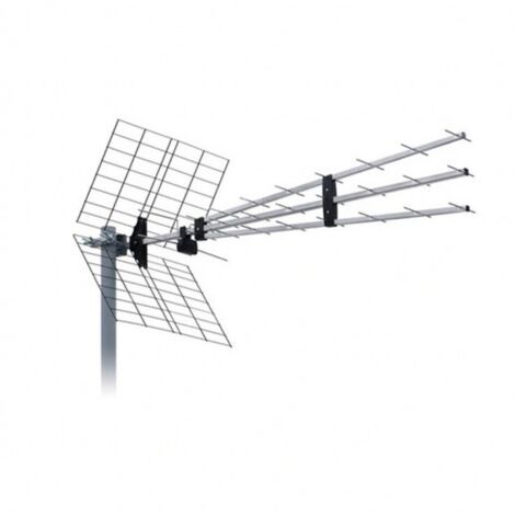 Antenne TV TNT Extérieure Trinappe 31,5 DBI Connecteur F Filtre Préampli Actif 4G LTE 5G NR 700 800Mhz 43 éléments