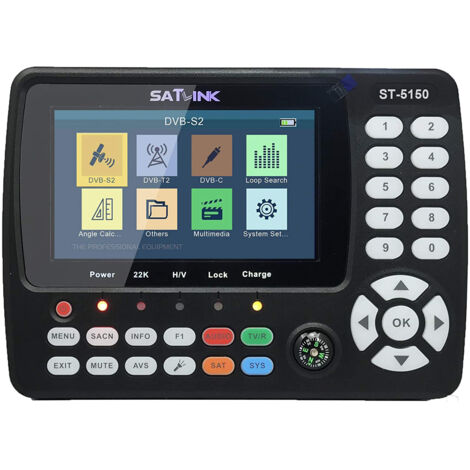 Appareil de Mesure Mesureur de Champ Satellite TV Combo Finder Meter - SATLINK ST-5150 - DVB-S2 / C / T2, MPEG-2 / MPEG-4 H.265
