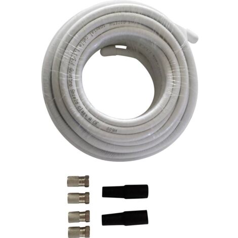 Kit de connexion satellite 4 fiches F mâles, 2 passe-fils en caoutchouc, 30 m de câble Wittenberg Antennen K-102942-10 (1/3)