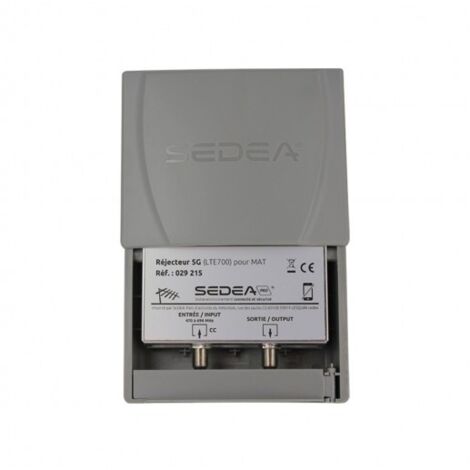 Filtre TNT 5G LTE 700 Extérieur Canaux 21-48 029215 1 E 1 S - Bande passante 470 à 694 MHz, Bande de réjection 733 à 862 MHz