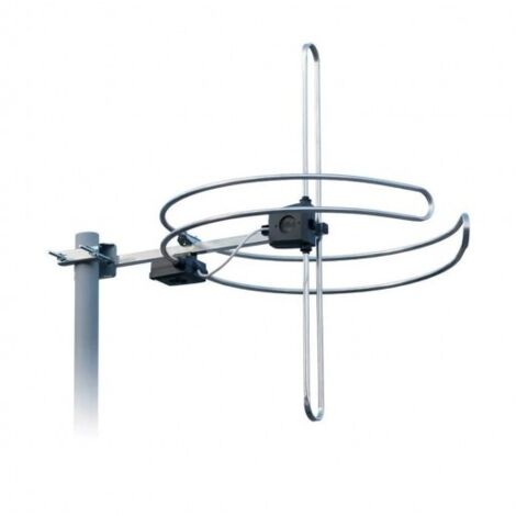 Antenne extérieure universelle DAB DAB+ FM – Polarisation horizontale/verticale – Gain jusqu'à 2,2 dBi – Installation facile sur toit ou terrasse – ME