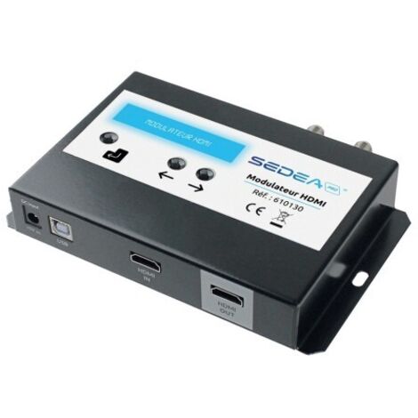 Modulateur DVB-T COFDM Terrestre Entrée / Sortie RF avec connecteur F HDMI 610130 – Transmission du signal HDMI sur réseau coaxial