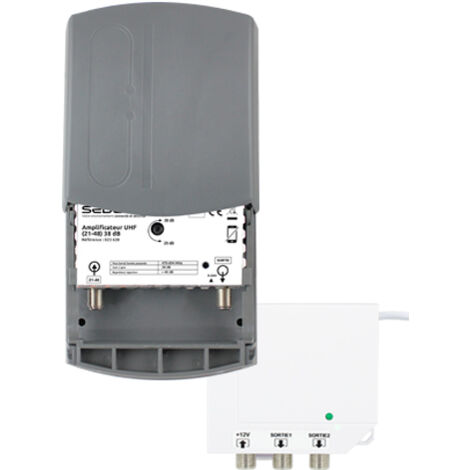 Kit Amplificateur - SEDEA - 35 dB - Alimentation 12 Volts - 2 sorties - Filtre LTE 700 (1/5)