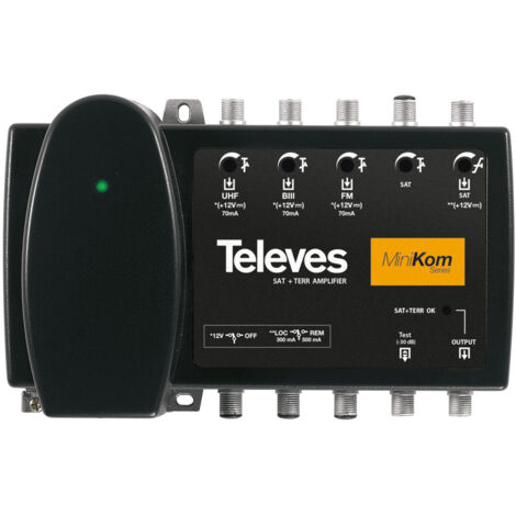 Centrale d'amplification - TELEVES - 5396 - Multi-entrées - Faible consommation - Gain réglable