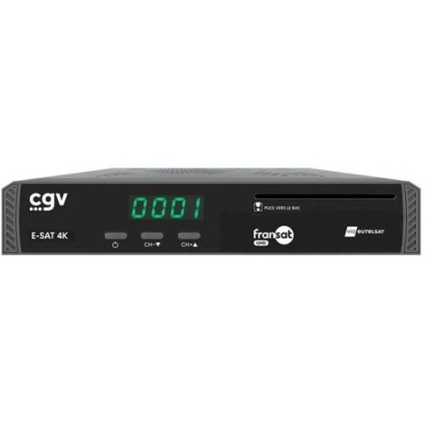cgv E SAT 4K décodeur noir haute définition