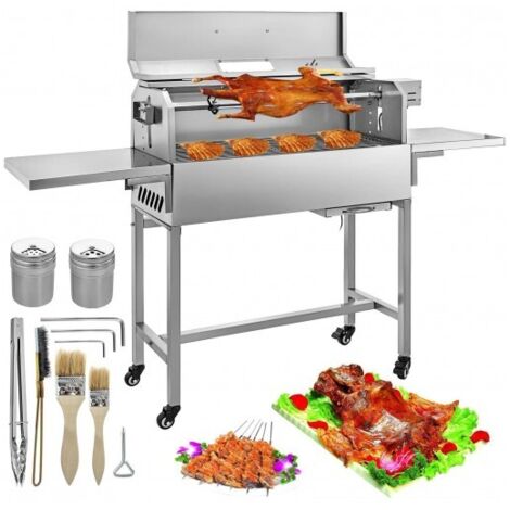 Grill traditionnel électrique Gourmet Barbecue au charbon de bois, 25 W, 2172 cm Carré, Acier Inox, Plein Air pour Camping Parc (1/5)