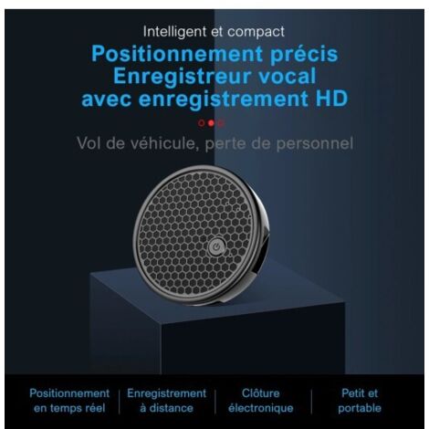 Mini enregistreur vocal magnétique à une touche, stockage en nuage, télécommande, traqueur GPS avec écoute SIM, enregistreur audio (1/5)