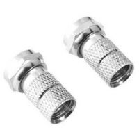 F-Connecteur - HAMA - ProfiLine - 6,8 mm - Pack de 4 - Couleur Argent