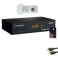 Pack THOMSON Récepteur TV Satellite Full HD + Carte d'accès TNTSAT + LNB Single HDSAT
