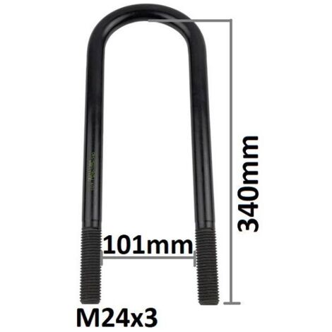 Bride à ressort pour semi-remorque avec essieu BPW M24x101x340mm  0313844180, 0313844183 (1/5)