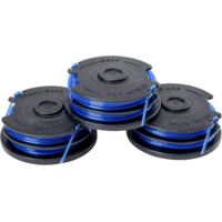 3er-Set Einzeldrahtspulen Ø 1,6 mm, Länge 4,5 m für Akku-Trimmer - Starker und langlebiger Draht - Kompatibel mit mehreren Modellen - RAC125