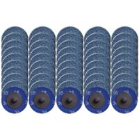 50er-Pack 2 Zoll Schnellwechsel-Schleifscheiben, Roll-Lock-Scheibe mit Zirkonoxid-Beschichtung zur Oberflächenvorbereitung (Körnung 36)