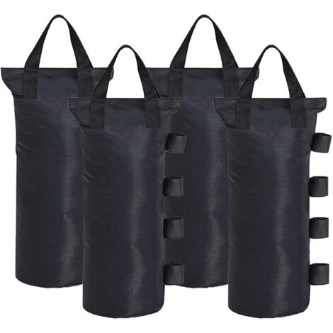 Set di 4 sacchi di sabbia per gazebo, tende, tettoie, pesi per piedi, sacchi di sabbia, borse da esterno, per padiglioni, tende da giardino, tendoni, sicurezza stabile (1/5)