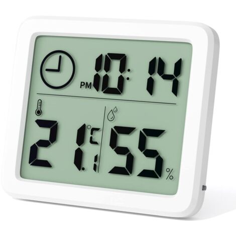 Termometro Igrometro Digitale LCD 2 In 1 Con Porta Esterna Per Incubatrice Per Pollame Acquario Rettili Bianco 85310978