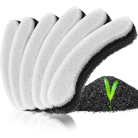 Set di filtri per fontanella per gatti da 6 pezzi, rubinetto trasparente per acqua potabile con pompa super silenziosa, distributore d'acqua con filtro, filtro di ricambio, WF050TP, WF100 6 pezzi (1/5)