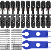 10 paia di connettori solari fotovoltaici MC4, connettori PV maschio/femmina, guarnizione impermeabile a doppio anello, per accessori per cavi di pannelli solari fotovoltaici