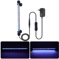 Lampada a tubo LED per acquario da 28 cm, illuminazione subacquea impermeabile, risparmio energetico, decorazione per acquario con telecomando, luce LED bianca a risparmio energetico, nessun rumore