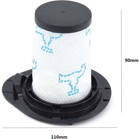 2 Filtri Di Ricambio In Gomma Per Rowenta Air Force All-in-One 460 RH9253 RH9256 RH9286 – ZR009002 – Lavabili E Riutilizzabili