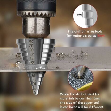 US Pro HSS Stufenbohrer Set 3-teilig - Titanbeschichtet, 4-30mm Für Metall & Blech