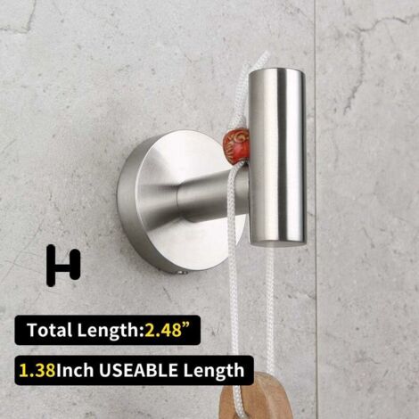4-teiliges Badezimmer-Set Aus Edelstahl – Handtuchhalter, -ring, -haken & Toilettenpapierhalter, Gebürstete Oberfläche