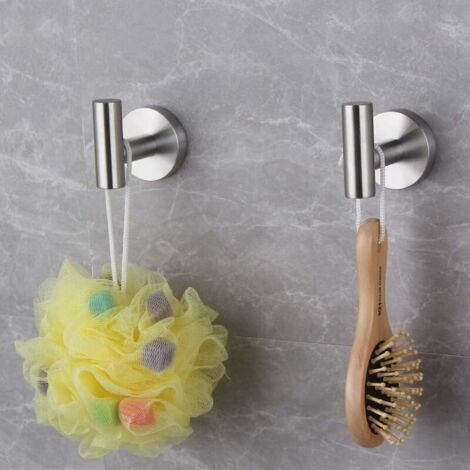 4-teiliges Badezimmer-Set Aus Edelstahl – Handtuchhalter, -ring, -haken & Toilettenpapierhalter, Gebürstete Oberfläche