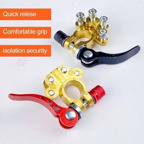 Lot De 2 Cosses Batterie Serrage Rapide, Libération Rapide 12V Cosse Batterie Bornes De Batterie Connecteurs Coupe Batterie Pour Bateaucamionvoiturevan Rouge Et Noir Liaiki 90449344