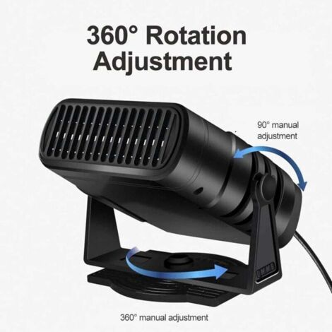 Chauffage Voiture 12V Silencieux - Dégivreur Et Chauffage D'appoint Pour Pare-brise, Idéal Hiver Et Voyages