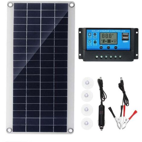 PWM Solarladeregler 20A – 12V/24V, LCD-Display, 2x USB, Für LiFePO4 & Blei-Säure