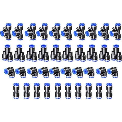 30er Set Pneumatik Steckverbinder 6mm – Kunststoff Schnellkupplung Für Luftdrucksysteme!