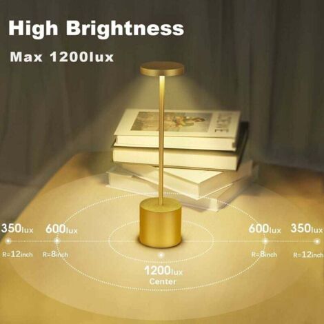 Kabellose LED Tischlampe Wiederaufladbar – 6000mAh, Dimmbar, IP54 Wasserdicht, Perfekt Für Drinnen & Draußen