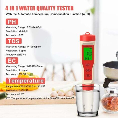 Digitales pH-Messgerät 0,01 Hohe Genauigkeit Wasserqualität Tester für Trinkwasser, Schwimmbäder, Aquarium Digitales pH-Messgerät 0,01 Hohe Genauigkeit Wasserqualität Tester für Trinkwasser, Schwimmbäder, Aquarium